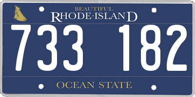 RI license plate 733182
