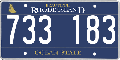 RI license plate 733183