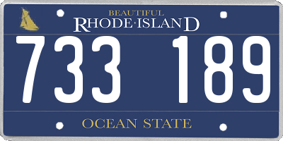 RI license plate 733189