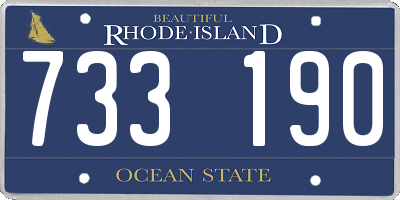 RI license plate 733190