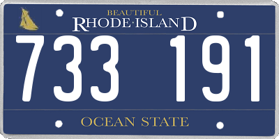 RI license plate 733191