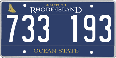 RI license plate 733193