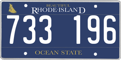 RI license plate 733196