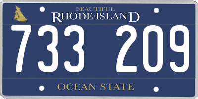 RI license plate 733209