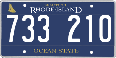 RI license plate 733210