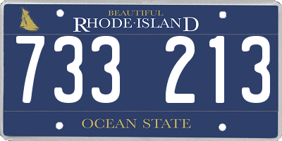 RI license plate 733213