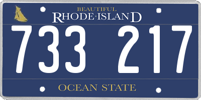 RI license plate 733217
