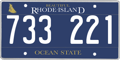 RI license plate 733221