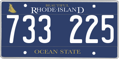 RI license plate 733225