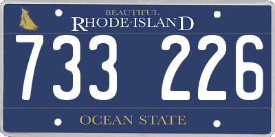 RI license plate 733226