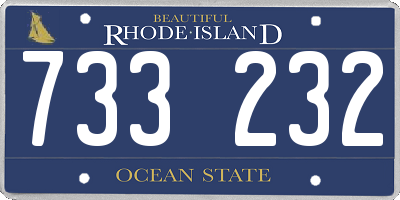 RI license plate 733232
