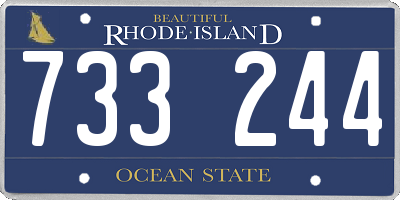 RI license plate 733244