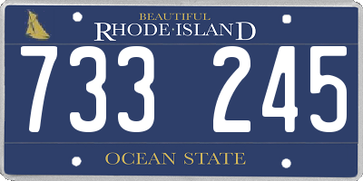 RI license plate 733245
