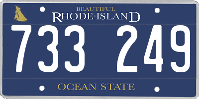RI license plate 733249