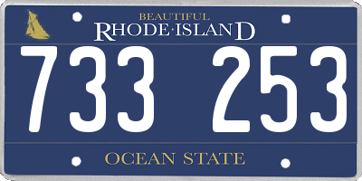 RI license plate 733253