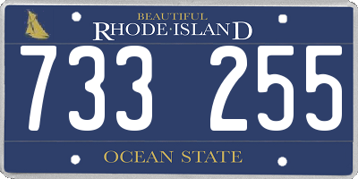 RI license plate 733255