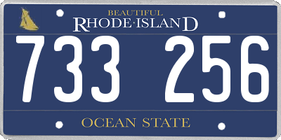 RI license plate 733256