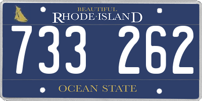 RI license plate 733262
