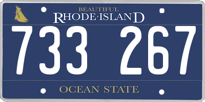 RI license plate 733267