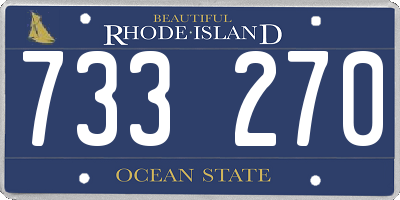RI license plate 733270