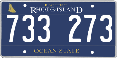 RI license plate 733273