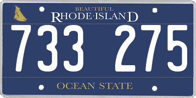 RI license plate 733275