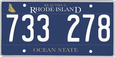 RI license plate 733278