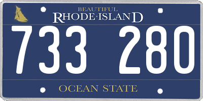 RI license plate 733280