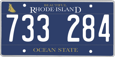 RI license plate 733284