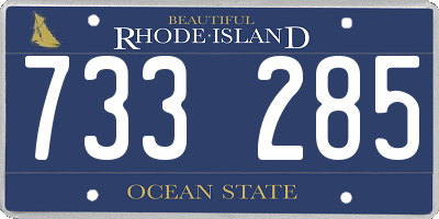 RI license plate 733285