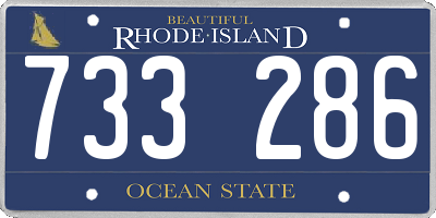 RI license plate 733286