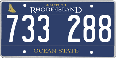 RI license plate 733288