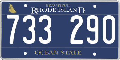 RI license plate 733290