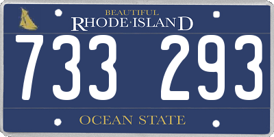 RI license plate 733293