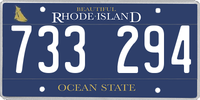 RI license plate 733294