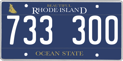 RI license plate 733300
