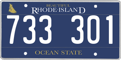 RI license plate 733301