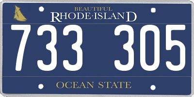 RI license plate 733305