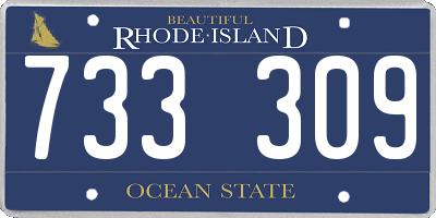RI license plate 733309