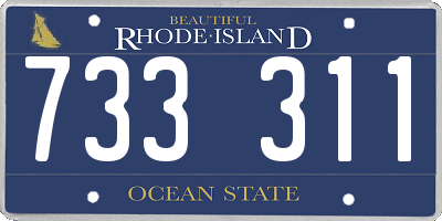RI license plate 733311
