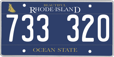 RI license plate 733320