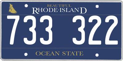 RI license plate 733322