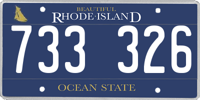 RI license plate 733326