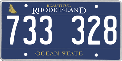 RI license plate 733328