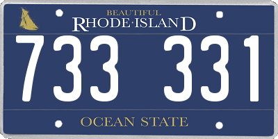 RI license plate 733331