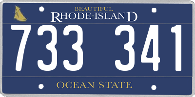 RI license plate 733341