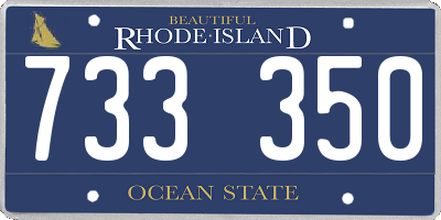 RI license plate 733350