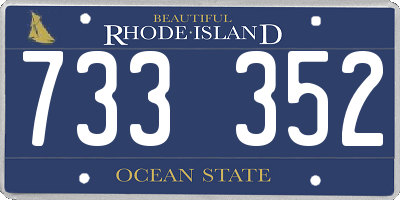 RI license plate 733352