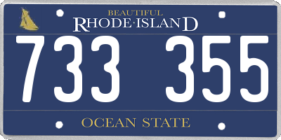 RI license plate 733355