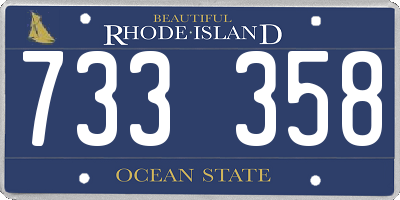 RI license plate 733358